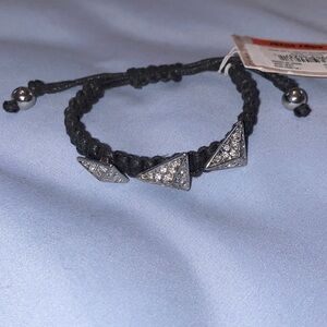 Degree edgy rocker Travis barker kardashian adjustable string bracelet diamond